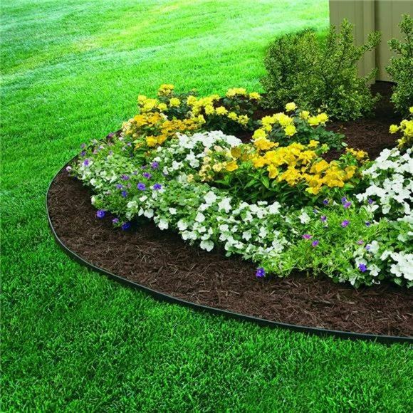 Heavy-Duty No-Dig Landscape Edging, 1.7 in. Tall Straight100 Foot Kit, Blac - Picture 6 of 6